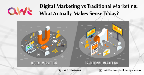 Digital vs Traditional Marketing comparison for business growth